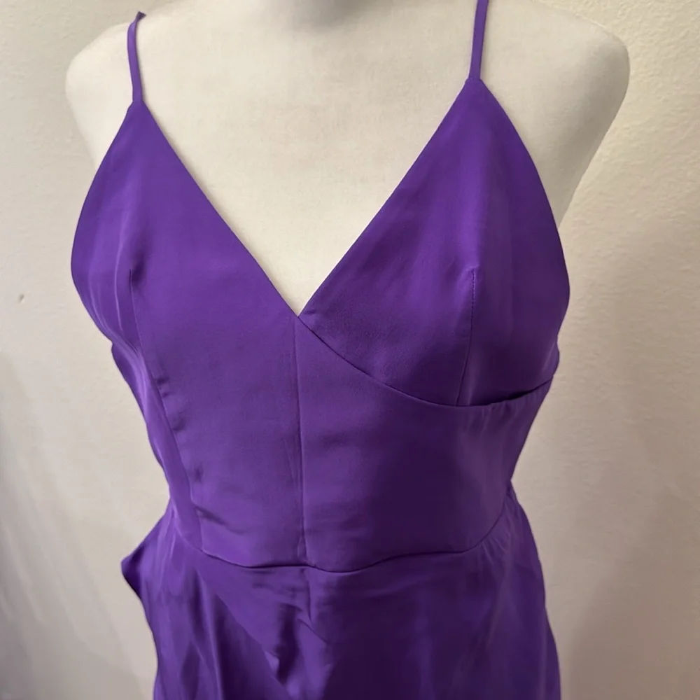 Amanda Uprichard Purple Midi Dress - Picture 3 of 10